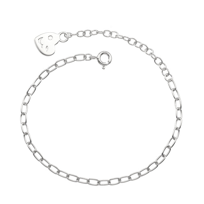 Silver Wink Heart Bracelet
