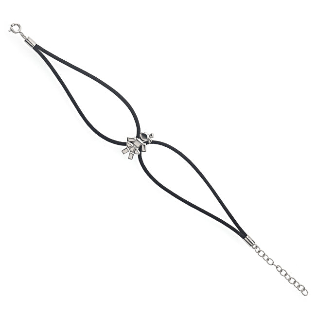 Louloux Girl Cord Bracelet Silver