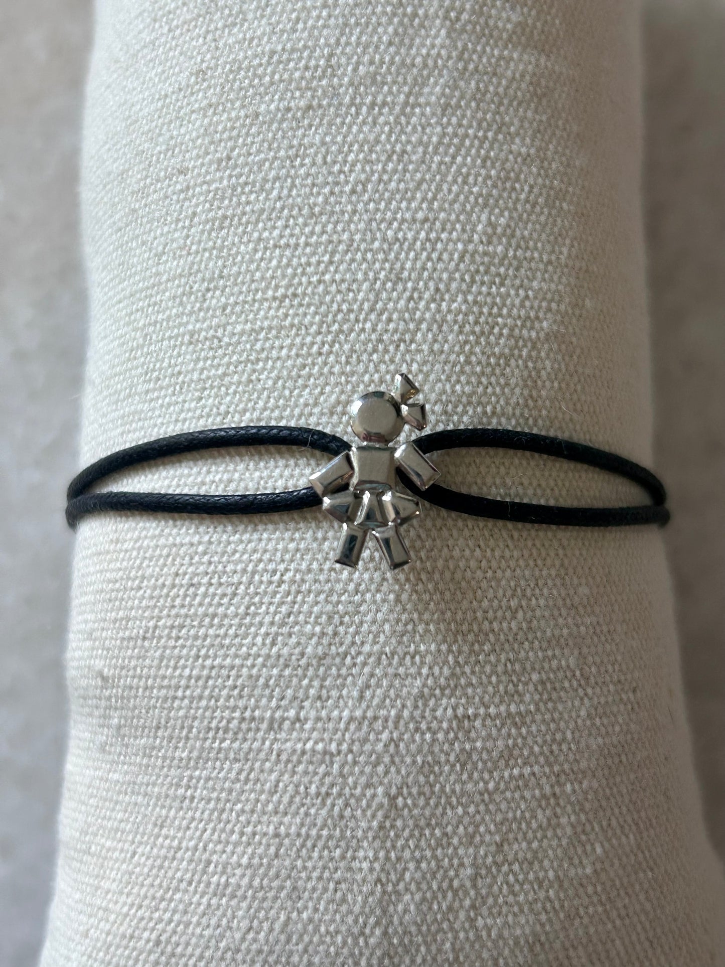 Louloux Girl Cord Bracelet Silver