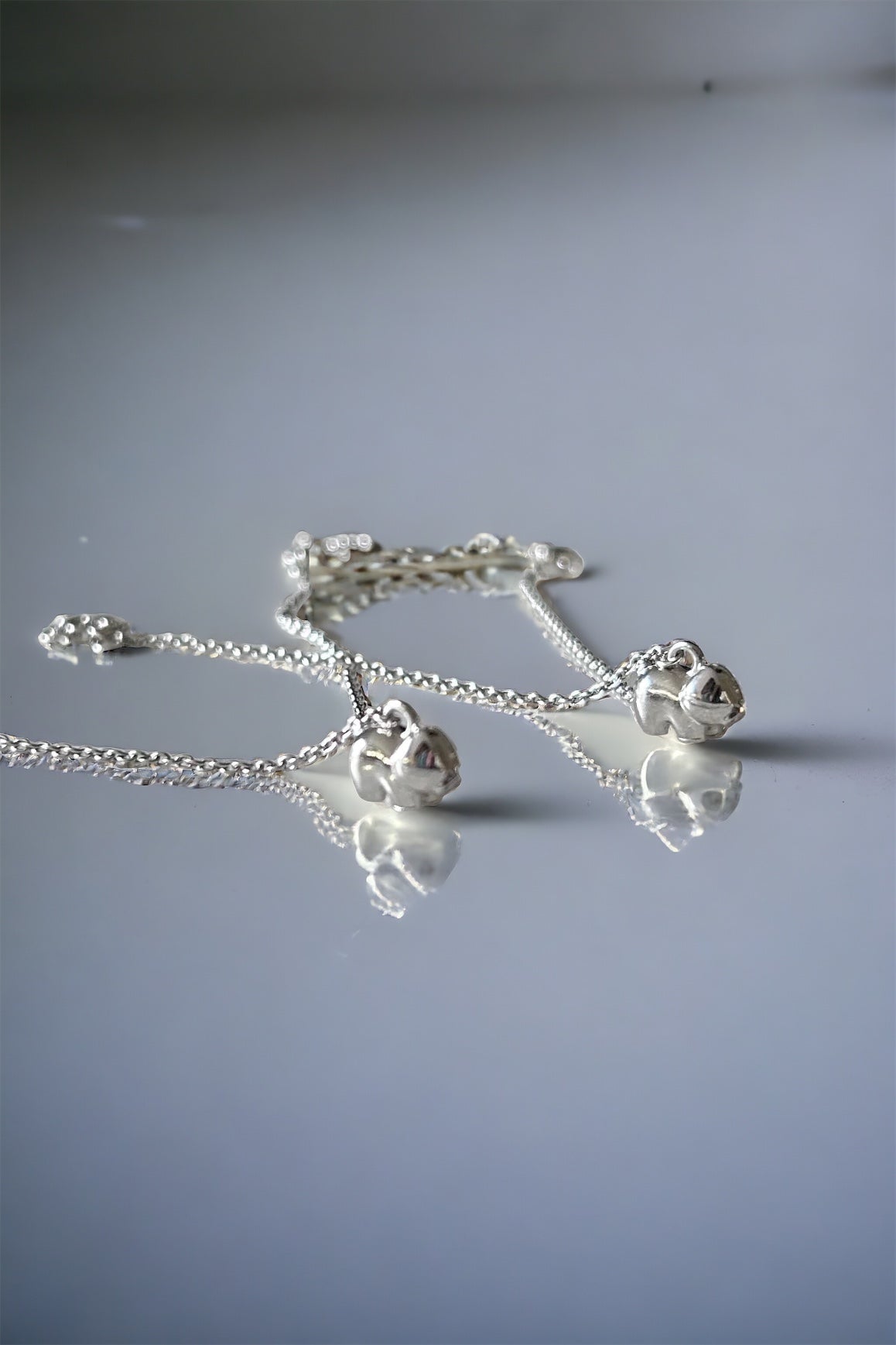 Bracelet en argent avec petit cochon taille enfant