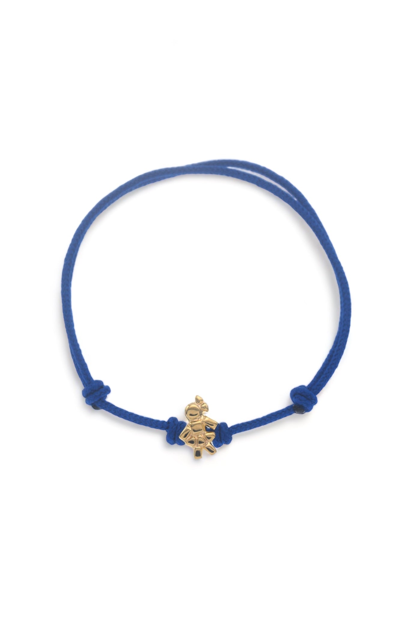 Bracelet fil simple Bleu mini Louloux Girl Gold