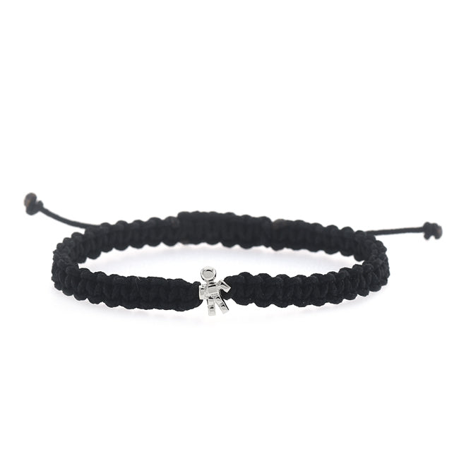 Bracelet fil tissage macramé mini Louloux Boy Argent