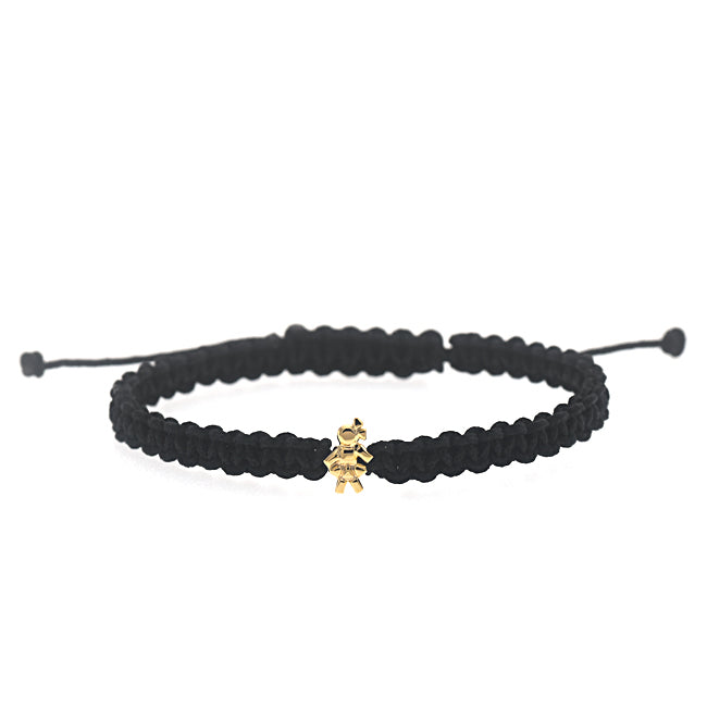 Bracelet tissage macramé Mini Louloux Girl Gold