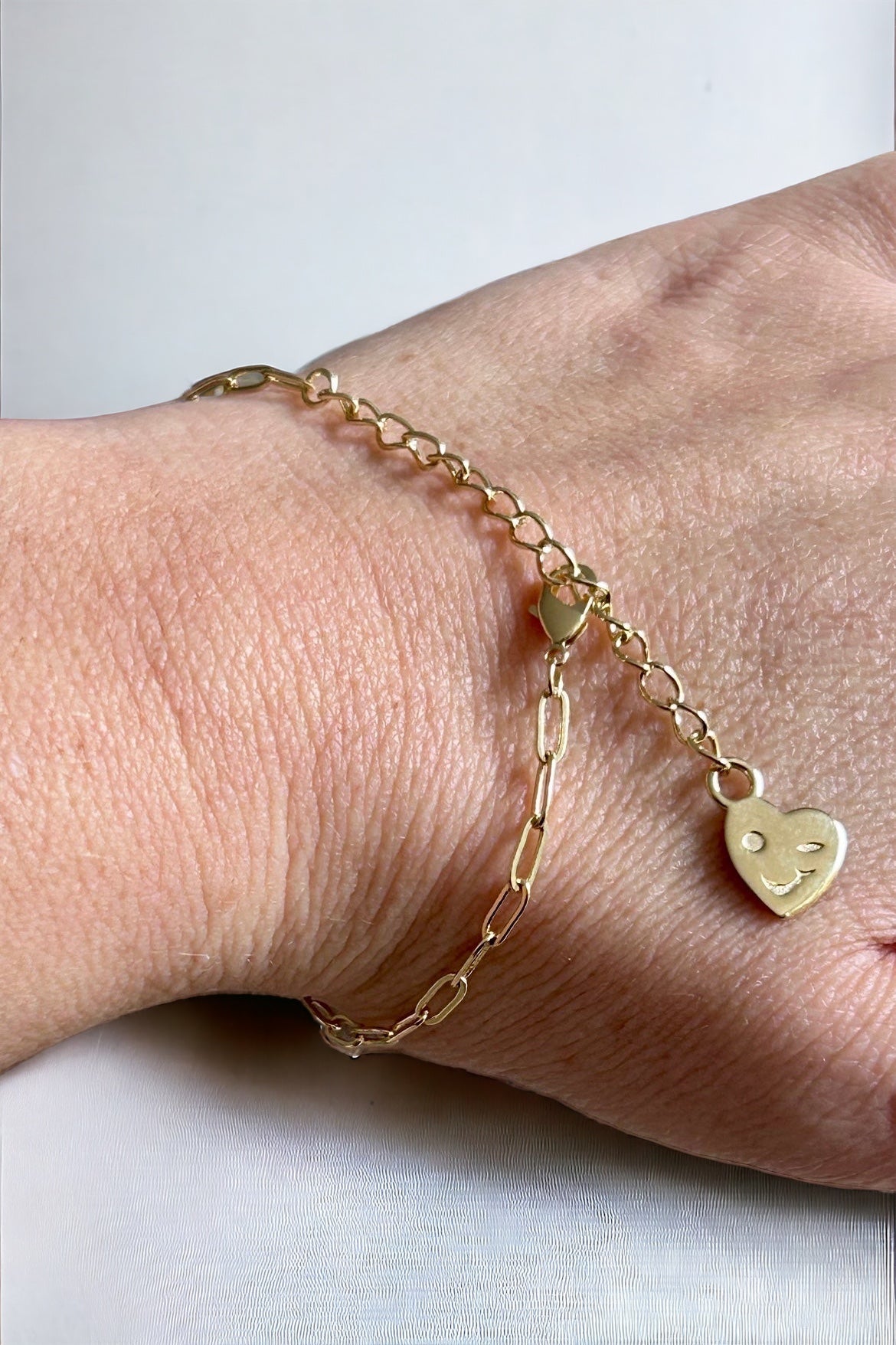 Bracelet Cœur clin d'œil en or