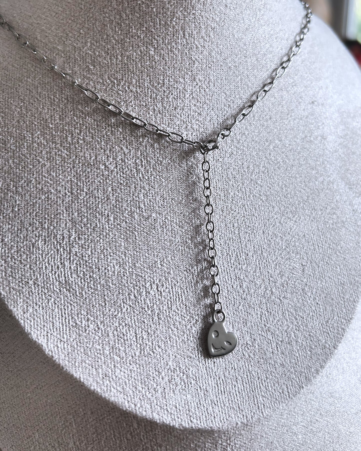 Collier Cœur clin d'œil Argent