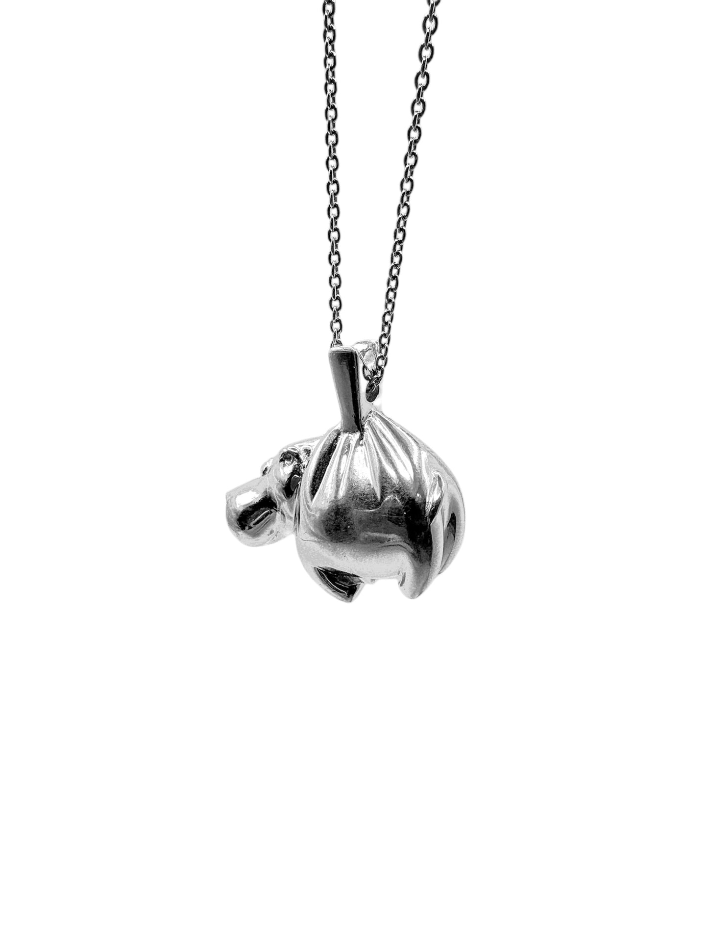Collier Maxi Hippo Argent