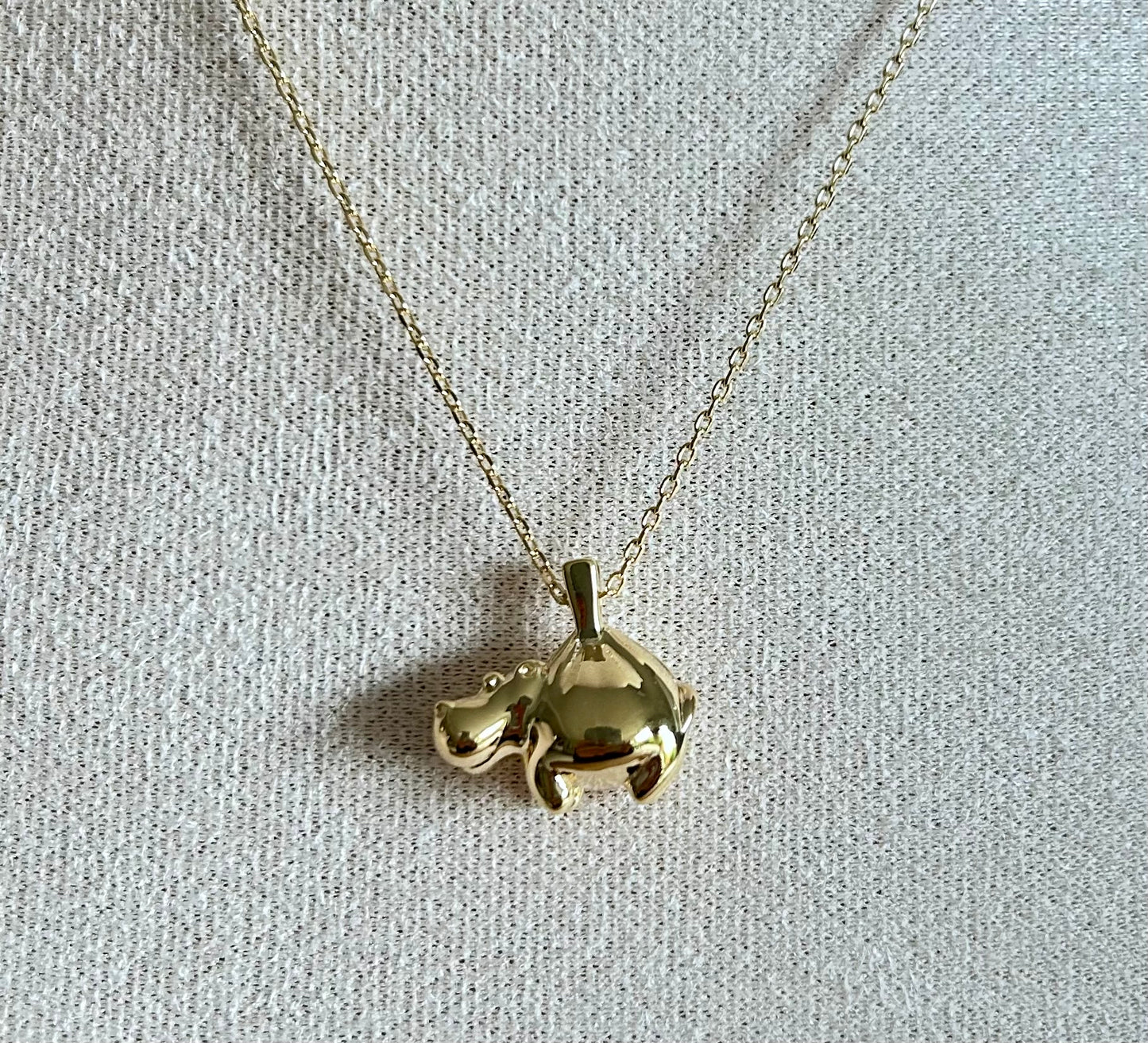 Collier Petit Hippo couleur or