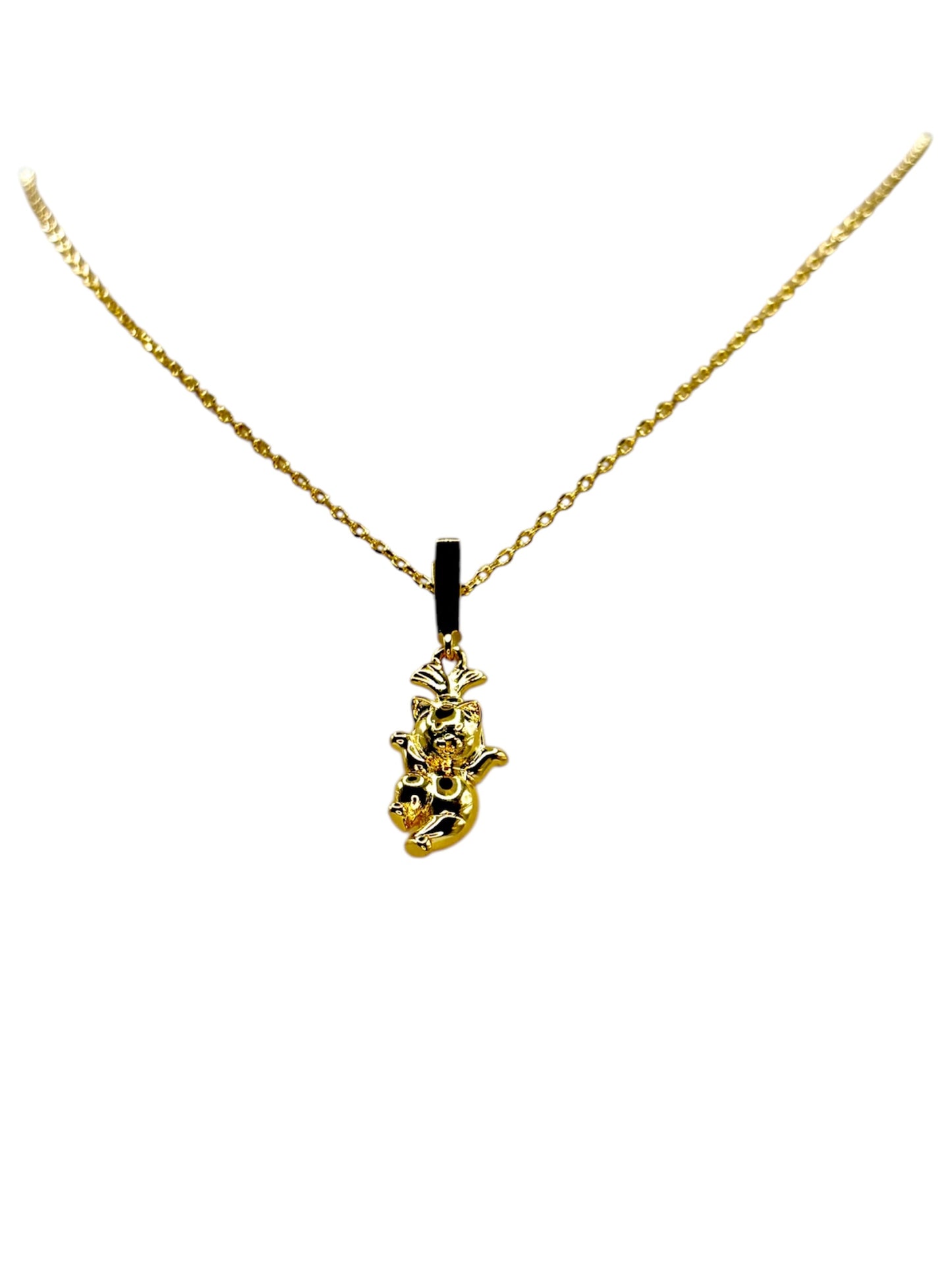 Baby Lady Cat Gold Necklace