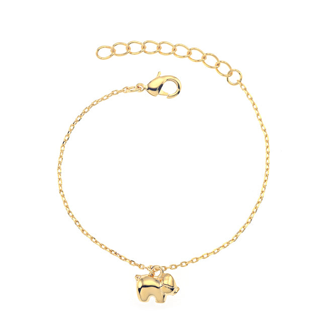 Bracelet en or avec petit cochon taille enfant