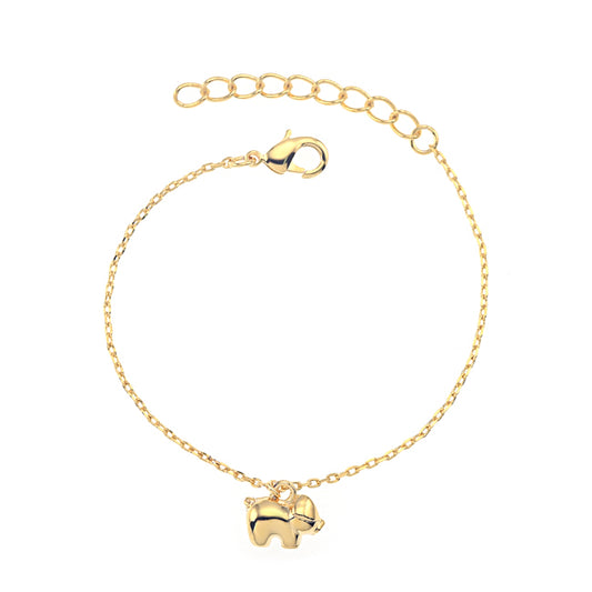 Bracelet en or avec petit cochon taille enfant