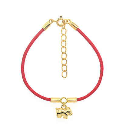 Bracelet cordon cochon Gold - Taille enfant