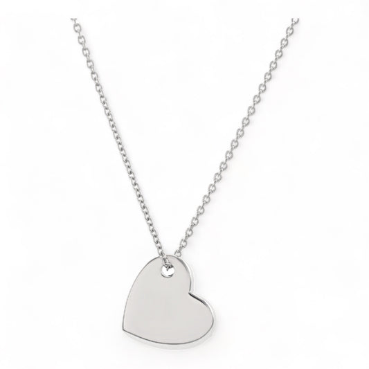 Collier Petit Cœur facette Argent