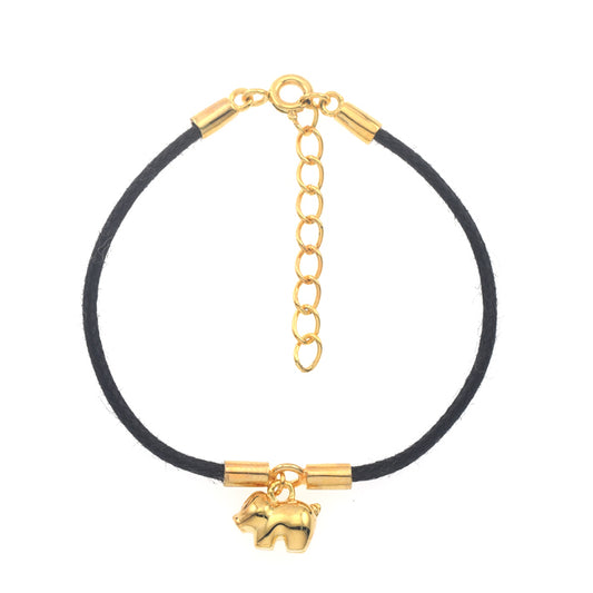 Bracelet cordon cochon Gold - Taille enfant