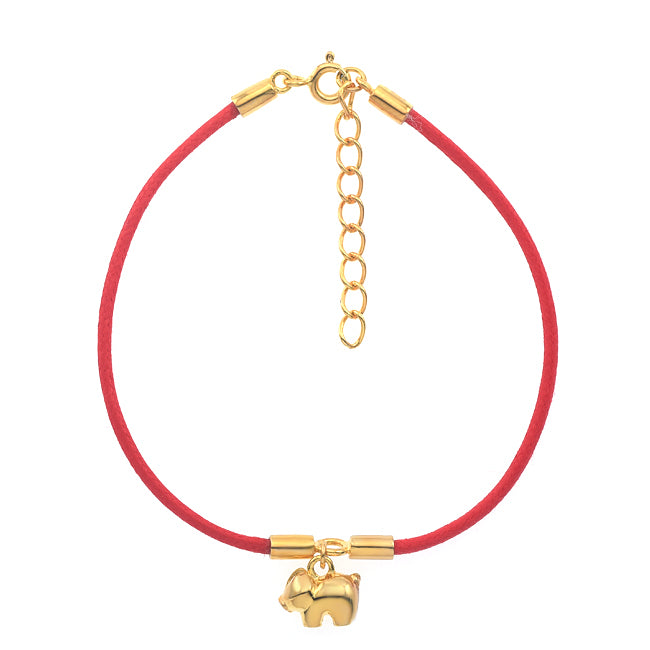Bracelet cordon cochon Gold - Taille adulte