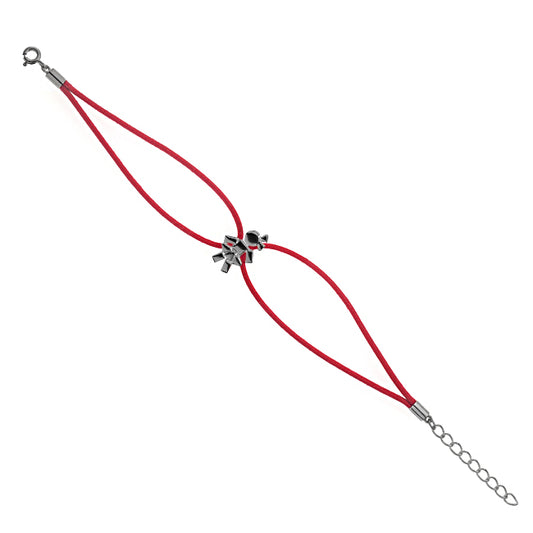 Louloux Girl black rhodium-plated silver cord bracelet