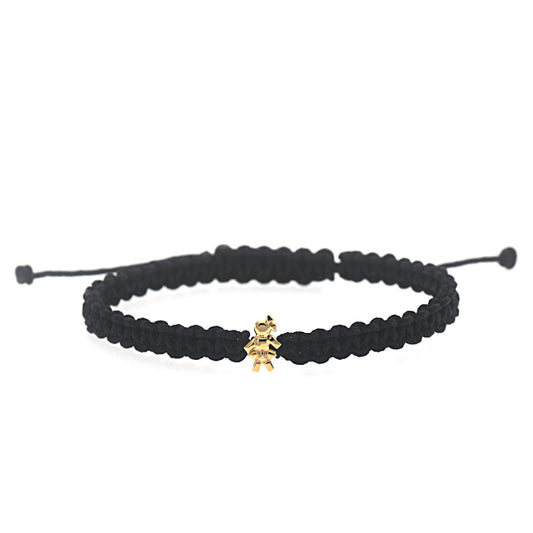 Bracelet tissage macramé Mini Louloux Girl Gold