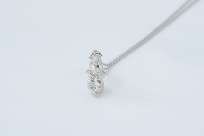 Baby Lady Cat Silver Necklace