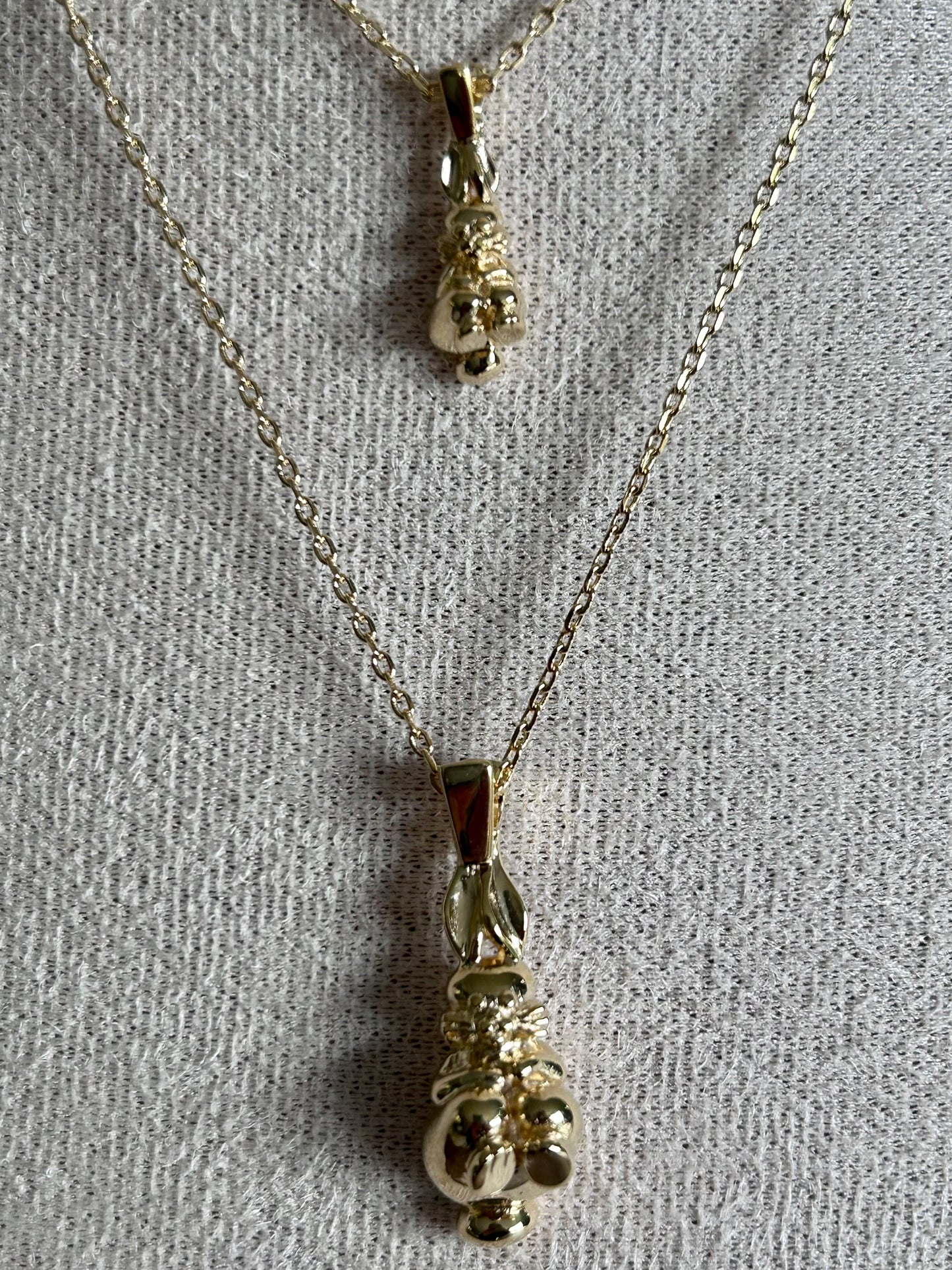 Collier Grand et petit Lapin Gold