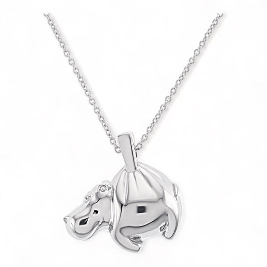Collier Maxi Hippo Argent