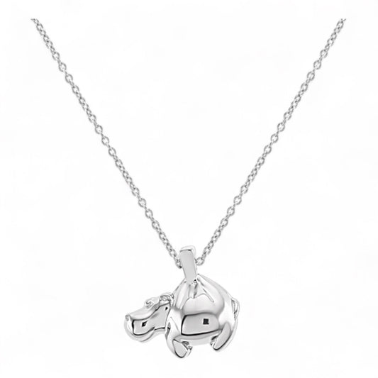 Collier Mini Hippo Argent