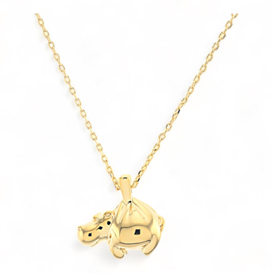 Collier Mini Hippo Gold