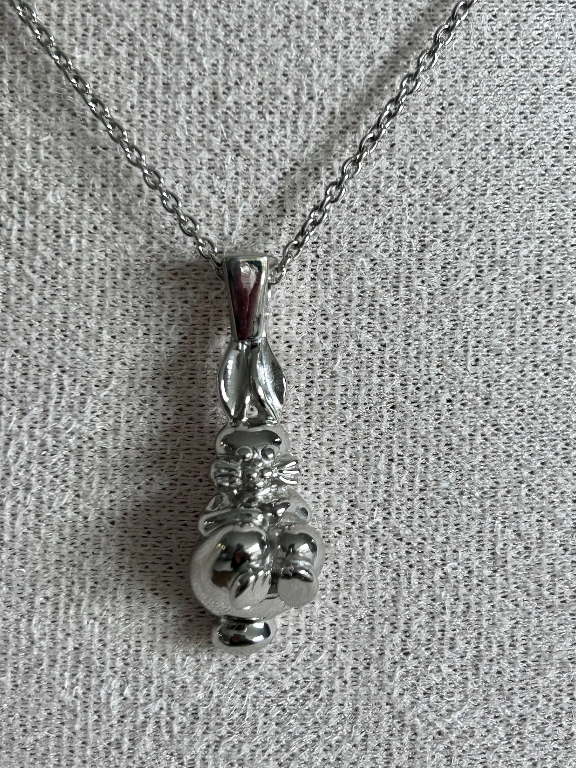 Collier adulte et enfant Grand Lapin Argent