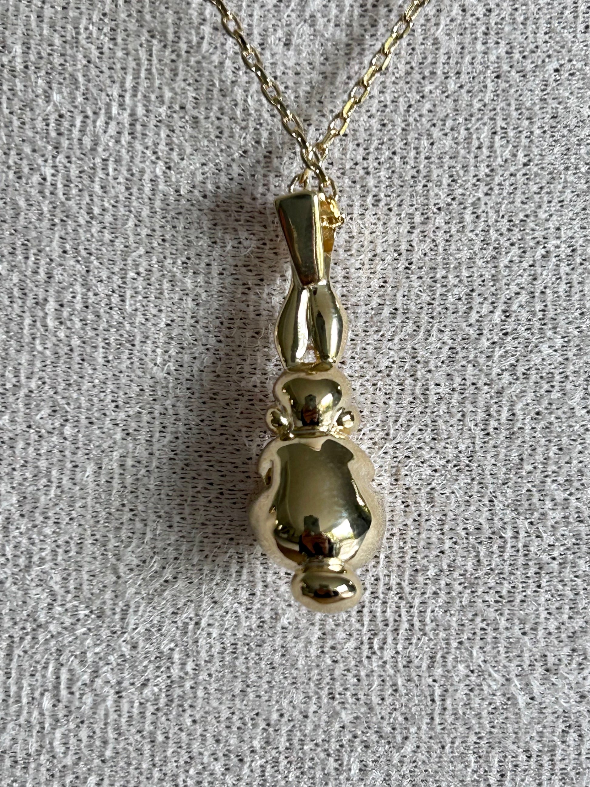 Collier adulte et enfant Grand Lapin Gold