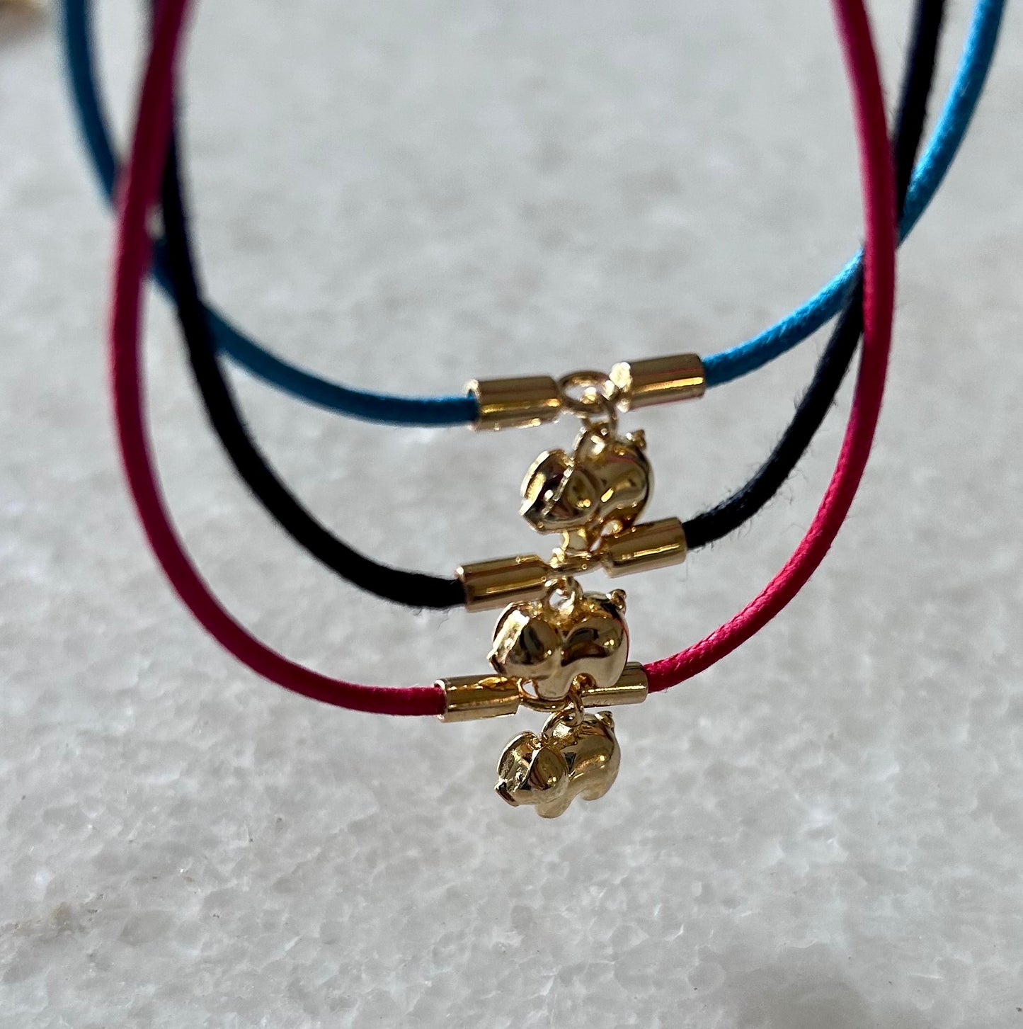Bracelet cordon cochon Gold - Taille adulte