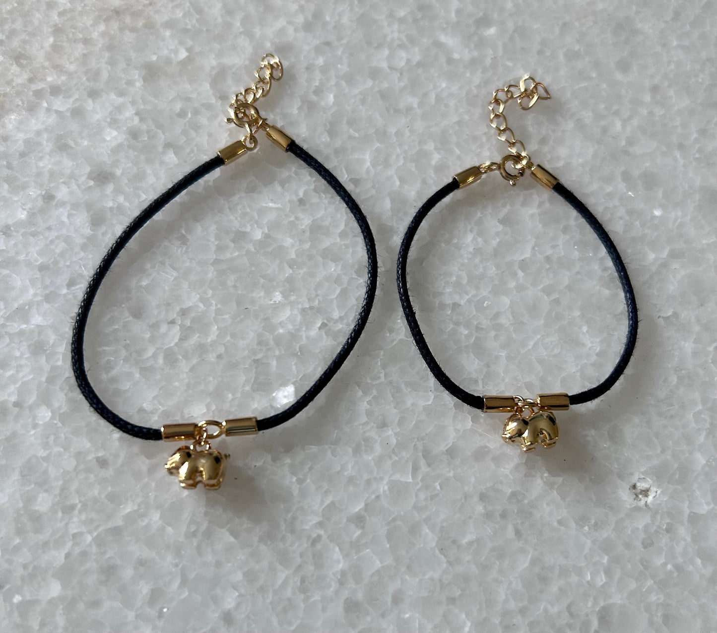 Bracelet cordon cochon Gold - Taille adulte