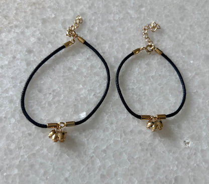 Bracelet cordon cochon Gold - Taille adulte