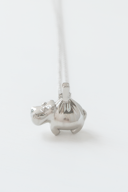 Collier Mini Hippo Argent
