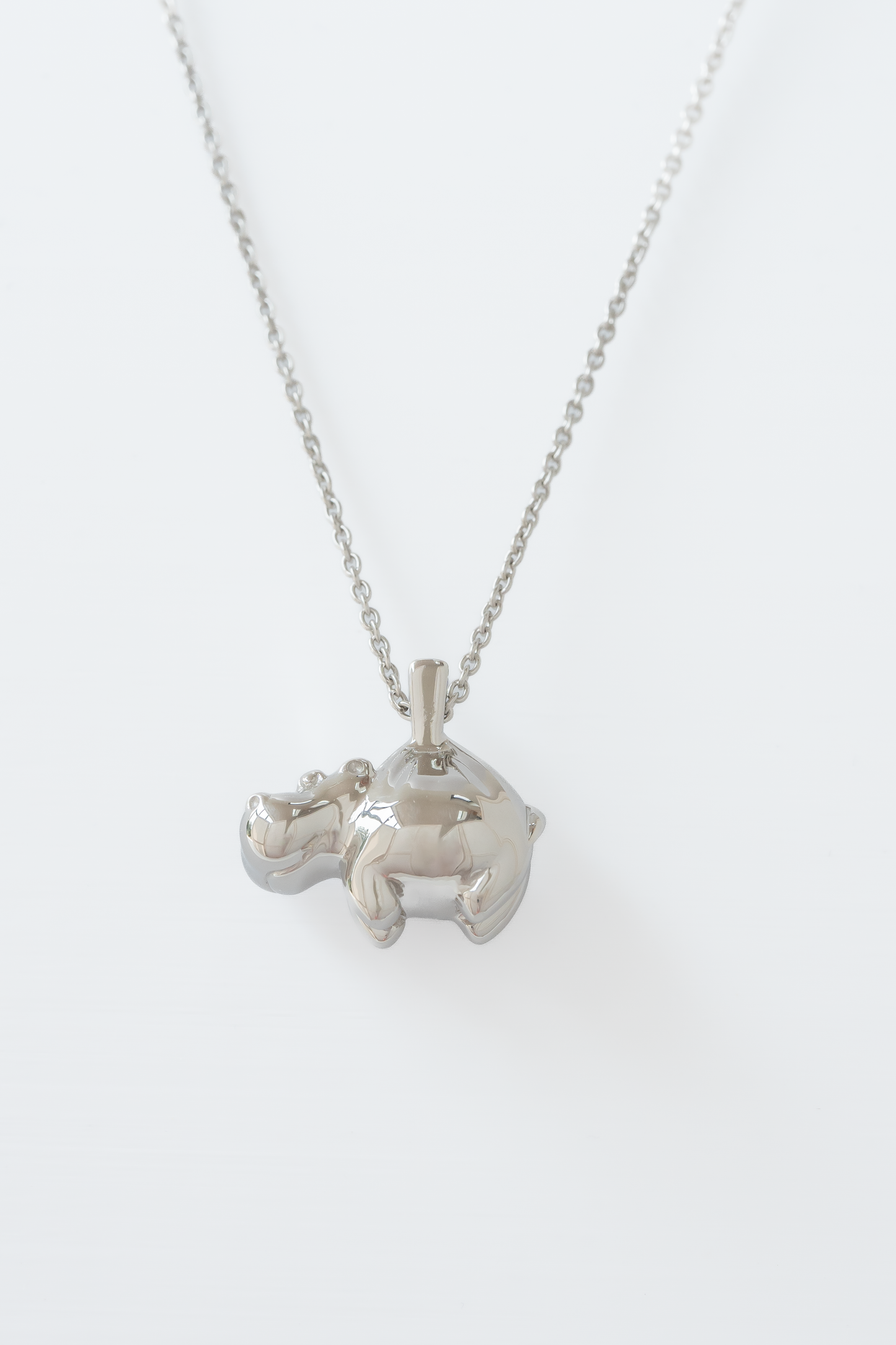 Collier Mini Hippo Argent