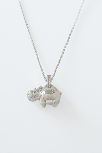 Collier Mini Hippo Argent