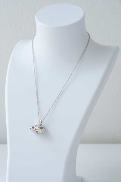 Collier Mini Hippo Argent