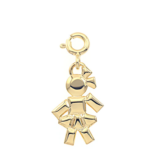 Pendentif fille personnalisable en or