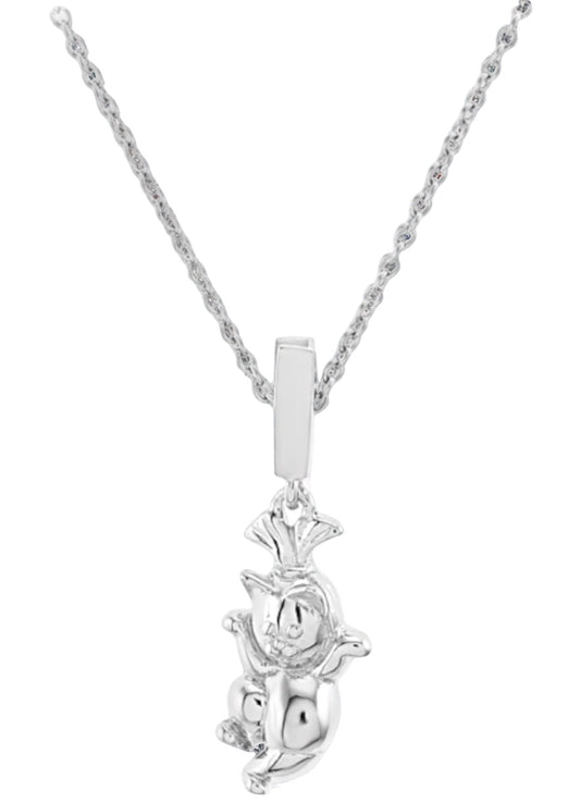 Baby Lady Cat Silver Necklace